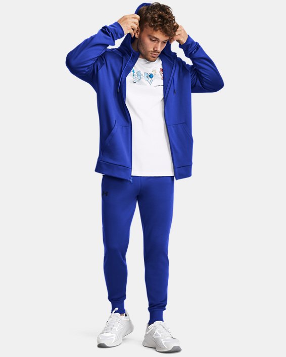 Men's Armour Fleece® Full-Zip Hoodie, Blue, pdpMainDesktop image number 2
